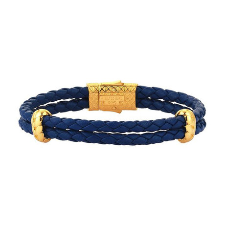 Atolyestone Elements // Solid Silver Yellow Gold // Blue Nappa (Small)