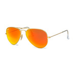 Aviator // Matte Gold + Orange Mirror (62mm)