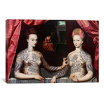 Portrait présumé de Gabrielle d'Estrées et de sa soeur la duchesse de Villars -Two Sisters with Fu Dog Tattoo // 5by5collective (18"W x 18"H x 0.75"D)