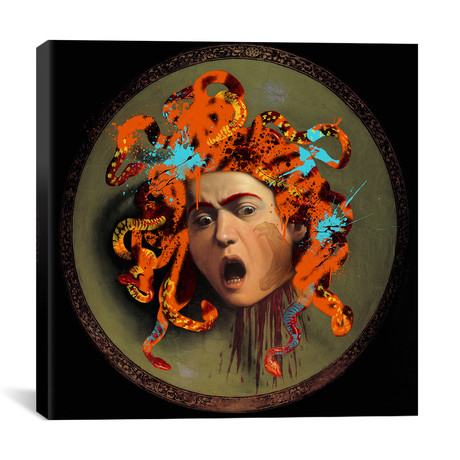 Medusa // The Lady With Pet Snakes On Her Head // 5by5collective (18"W x 18"H x 0.75"D)