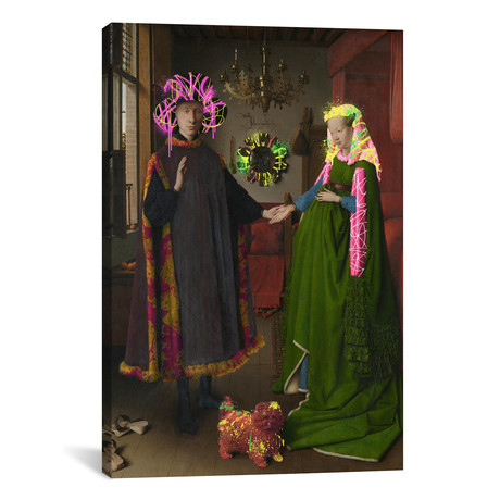 The Arnolfini Portrait // Double Wedding Portrait // 5by5collective (18"W x 26"H x 0.75"D)