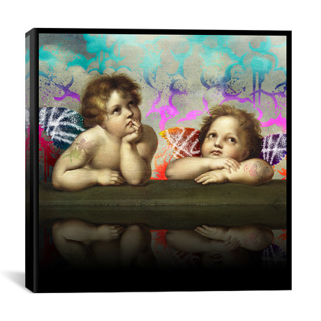 Sistine Madonna // The Two Bored Angels // 5by5collective (18"W x 18"H x 0.75"D)