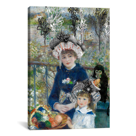 Two Sisters // On the Terrasse // Springtime Picnic with a Monk // 5by5collective (18"W x 26"H x 0.75"D)