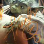 Yoda + Luke Skywalker // Frank Oz + Mark Hamill Signed Photo // Custom Frame