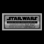 Han Solo + Chewbacca // Harrison Ford + Peter Mayhew Signed Photo // Custom Frame