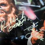 Han Solo + Chewbacca // Harrison Ford + Peter Mayhew Signed Photo // Custom Frame