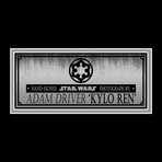 Kylo Ren // Adam Driver Signed Photo // Custom Frame