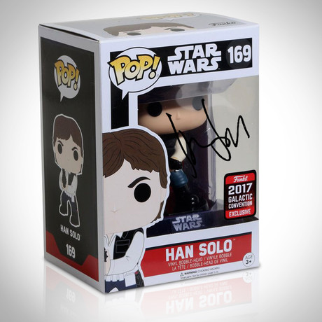 Han Solo // Harrison Ford Signed Funko Pop // Exclusive Edition