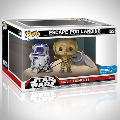 R2D2 + C3PO Landing Pod // George Lucas Signed Funko Pop // Exclusive Edition