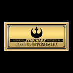Princess Leia Oscar // Carrie Fisher Signed Photo // Custom Frame