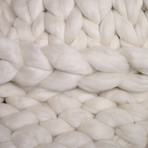 Chunky Knit Merino Throw (Ivory)