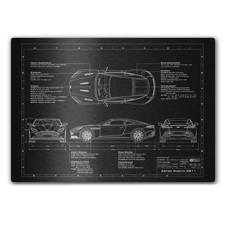 Aston Martin // 2017-2018 // DB11 (17"W x 12"H x .125"D)