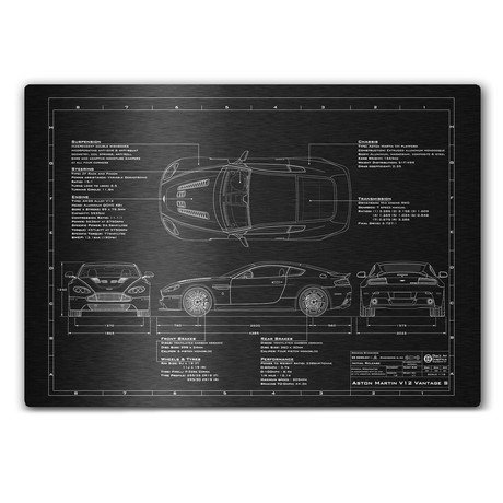 Aston Martin // 2012-2018 // V12 Vantage (17"W x 12"H x .125"D)