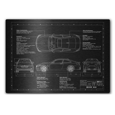 BMW // 2014-2017 // M4 (17"W x 12"H x .125"D)