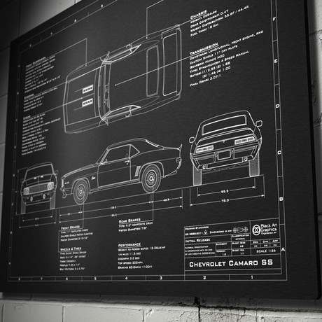 Chevrolet // 1969-1969 // Camaro SS (17"W x 12"H x .125"D)