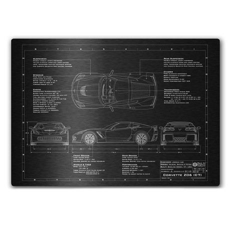 Chevrolet // 2014-2017 // Corvette Z06 (17"W x 12"H x .125"D)