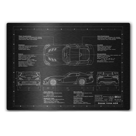 Dodge // 2016-2017 // Viper ACR (17"W x 12"H x .125"D)