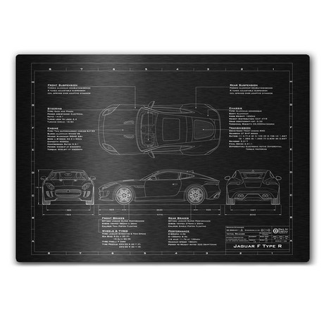 Jaguar // 2014-2017 // F Type (17"W x 12"H x .125"D)
