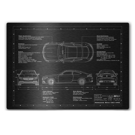 Mercedes // 2016-2017 // AMG C63 (17"W x 12"H x .125"D)