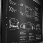 Porsche // 2016-2017 // 911 Turbo S (17"W x 12"H x .125"D)