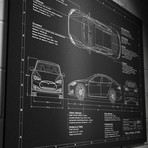 Tesla // 2012-2016 // Model S (17"W x 12"H x .125"D)