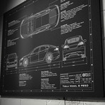 Tesla // 2012-2016 // Model S (17"W x 12"H x .125"D)