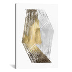 Gold & Silver Foil Stripes // Jennifer Goldberger (12"W x 18"H x 0.75"D)