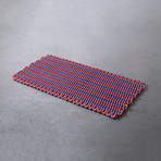 Shore Rug // Blue + Red (21”L x 34”W)