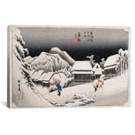 Night Snow // Kambara, c.1834-35 // Utagawa Hiroshige (26"W x 18"H x 0.75"D)