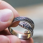 Jormungand Silver Ring with Ornament (8)