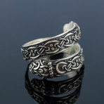 Ouroboros Silver Ring (11.5)