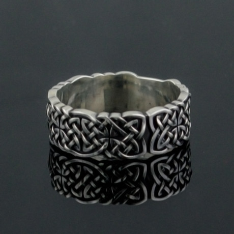 Runes and Ornaments Collection Rings Viking Ornament Ring // Silver (6)