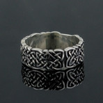 Runes and Ornaments Collection Rings Viking Ornament Ring // Silver (7)