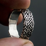 Runes and Ornaments Collection Rings Viking Ornament Ring // Silver (7)