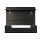 Vanderbilt TV Stand + Cabrini 2.2 Floating Wall TV Panel + LED Lights