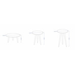 Carmine Mid-Century Modern End Tables // Set Of 3