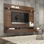 Cabrini 2.2 Floating Wall Theater Entertainment Center (Nut Brown)