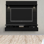 Cabrini 2.2 Floating Wall Theater Entertainment Center (Nut Brown)