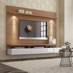 Cabrini 2.2 Floating Wall Theater Entertainment Center (Nut Brown)