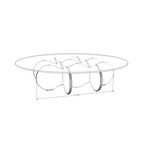 Waverly Round Glass Top Accent End Coffee Table