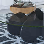 Waverly Round Glass Top Accent End Coffee Table