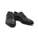 Jean Pierre III French Pebble Grain Calfskin // Black + Grey (UK: 6.5)