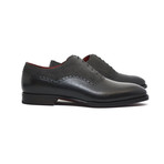 Jean Pierre III French Pebble Grain Calfskin // Black + Grey (UK: 6.5)