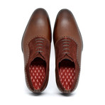 Jean Pierre IV French Pebble Grain Calfskin // Brown + Burgundy (UK: 8)