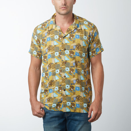 Pax Retro Hawaiian Shirt // Moss (S)