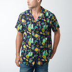 Hilo Retro Hawaiian Shirt // Dark Blue (XL)