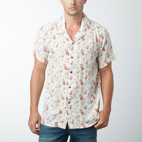 Kona Retro Hawaiian Shirt // Cream (L)