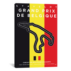 F1 Francorchamps Race Track // Chungkong (26"W x 18"H x 0.75"D)