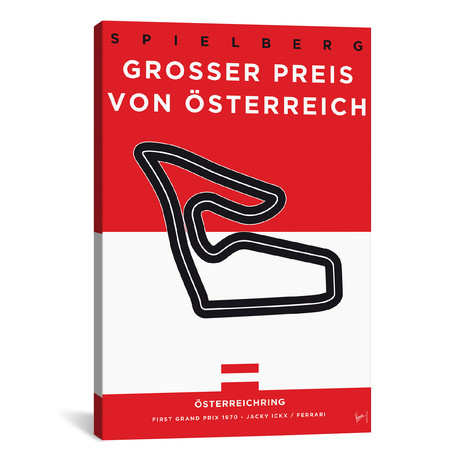 F1 Osterreichring Race Track // Chungkong (26"W x 18"H x 0.75"D)