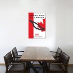 F1 Gilles Villeneuve Race Track Minimal Poster (26"W x 18"H x 0.75"D)